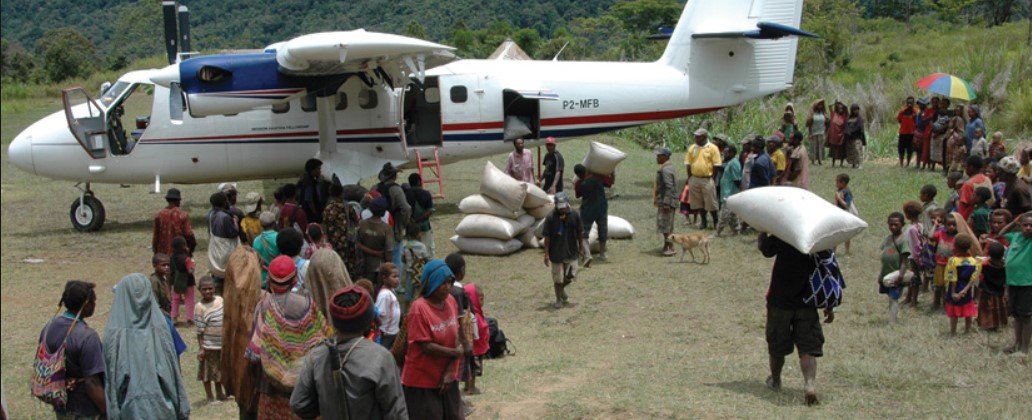 Green coffee airlifted in Simbai Province