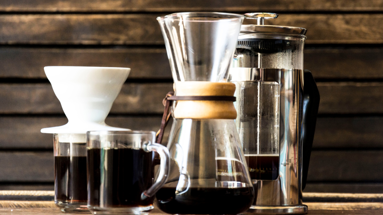Coffee filters and un-filtered coffee brewing