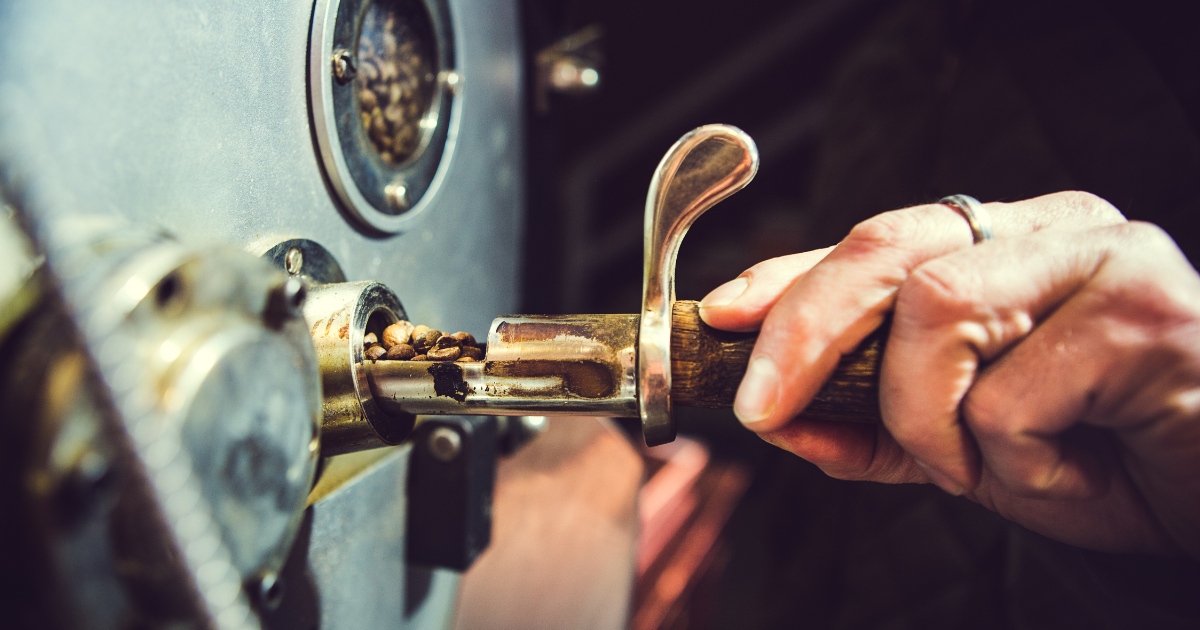 Coffee roasting checking roast level Img by RyanJLane from Getty Images Signature