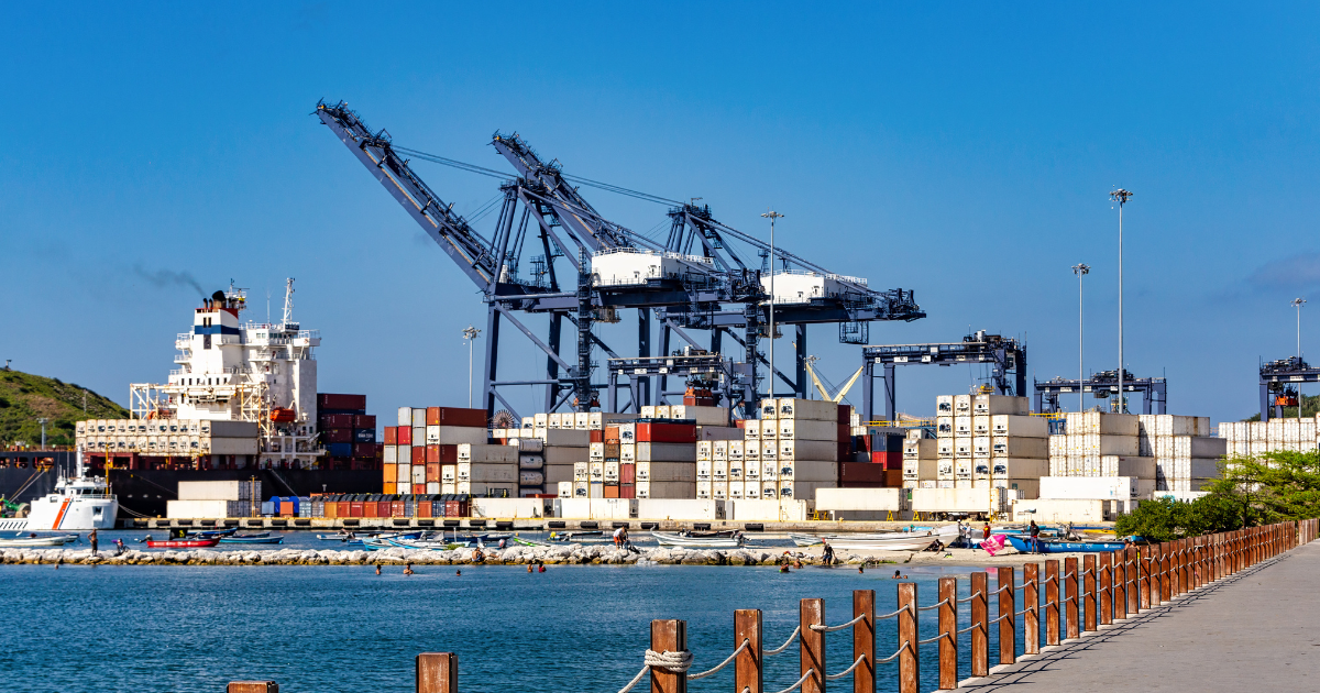 Port of Santa Marta in Colombia